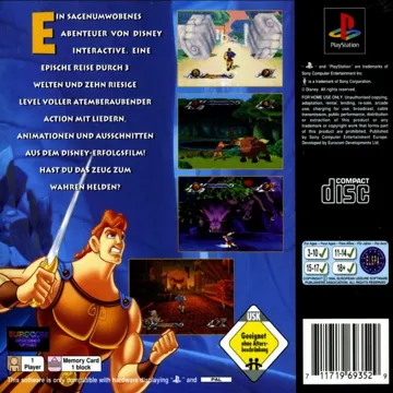 Disney Action Game Disney Presenta Hercules (IT) box cover back